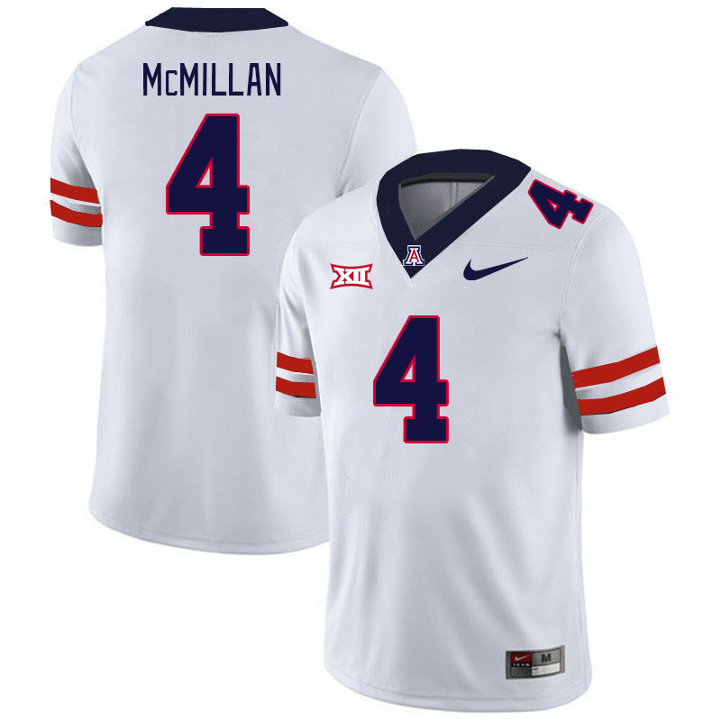 Arizona Wildcats #4 Tetairoa McMillan Big 12 Conference College Football Jerseys Stitched Sale-White